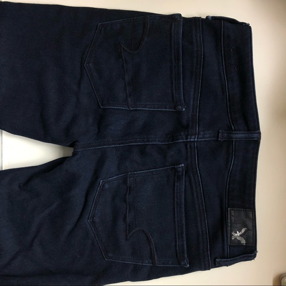 American Eagle pants navy dark denim skinny Jean - Picture 3 of 16